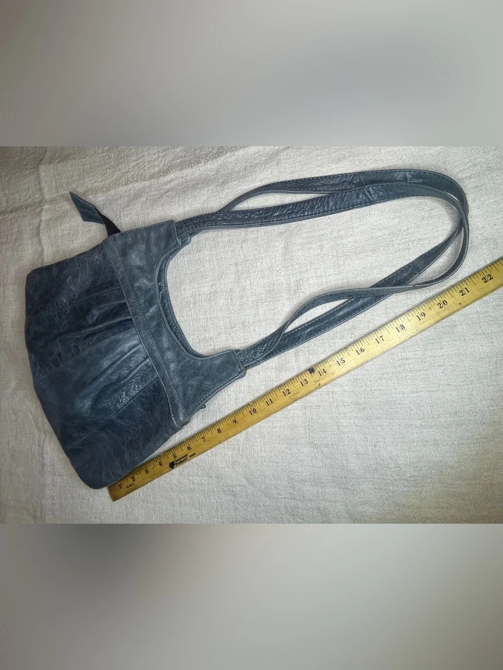 Classic Teal Leather Hobo Shoulder Bag
